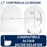 Copriwater Altair Jacob Delafon legno rivestito in resina poliestere bianco - immagine 2