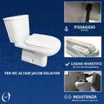 Copriwater Altair Jacob Delafon legno rivestito in resina poliestere bianco - immagine 5
