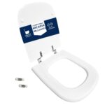 Copriwater Arcadia Bellavista legno rivestito in resina poliestere bianco