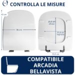 Copriwater Arcadia Bellavista legno rivestito in resina poliestere bianco - immagine 2