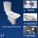 Copriwater Arcadia Bellavista legno rivestito in resina poliestere bianco - immagine 5