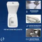 Copriwater Duna Bellavista legno rivestito in resina poliestere bianco - immagine 5
