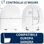 Copriwater Europa Sangra legno rivestito in resina poliestere bianco - immagine 2