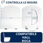 Copriwater Hall Roca legno rivestito in resina poliestere bianco - immagine 2