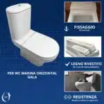 Copriwater Marina Orizontal Gala legno rivestito in resina poliestere bianco - immagine 5