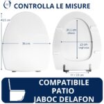 Copriwater Patio Jacob Delafon legno rivestito in resina poliestere bianco - immagine 2