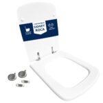 Copriwater Sidney Roca legno rivestito in resina poliestere bianco