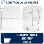 Copriwater Sidney Roca legno rivestito in resina poliestere bianco - immagine 2