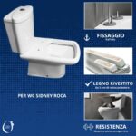 Copriwater Sidney Roca legno rivestito in resina poliestere bianco - immagine 5