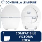 Copriwater Victoria Roca legno rivestito in resina poliestere bianco - immagine 2