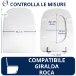 Copriwater Giralda Roca legno rivestito in resina poliestere bianco - immagine 2