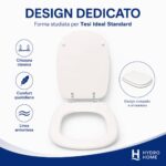 Copriwater Tesi Ideal Standard legno verniciato Bianco I.S. economico - immagine 5