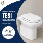 Copriwater Tesi Ideal Standard legno verniciato Bianco EUR economico - immagine 3