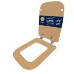Copriwater Conca Ideal Standard legno rivestito resina poliestere come originale - immagine 2