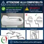 Copriwater Conca Ideal Standard legno rivestito resina poliestere come originale - immagine 21