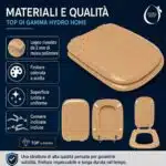 Copriwater Conca Ideal Standard legno rivestito resina poliestere come originale - immagine 22