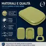 Copriwater Conca Ideal Standard legno rivestito resina poliestere come originale - immagine 23