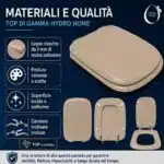 Copriwater Conca Ideal Standard legno rivestito resina poliestere come originale - immagine 24