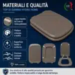 Copriwater Conca Ideal Standard legno rivestito resina poliestere come originale - immagine 31