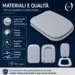 Copriwater Conca Ideal Standard legno rivestito resina poliestere come originale - immagine 32