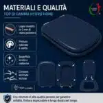 Copriwater Conca Ideal Standard legno rivestito resina poliestere come originale - immagine 35