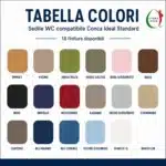 Copriwater Conca Ideal Standard legno rivestito resina poliestere come originale - immagine 41
