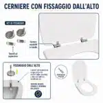 Copriwater Aveiro Sanindusa legno rivestito in resina poliestere bianco - immagine 6