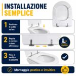 Copriwater City Plus Sanindusa legno rivestito in resina poliestere bianco - immagine 5