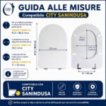 Copriwater City Sanindusa legno rivestito in resina poliestere bianco - immagine 2