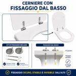 Copriwater City Sanindusa legno rivestito in resina poliestere bianco - immagine 6
