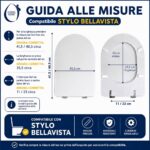 Copriwater Stylo Bellavista legno rivestito in resina poliestere bianco - immagine 2