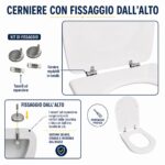 Copriwater Stylo Bellavista legno rivestito in resina poliestere bianco - immagine 6