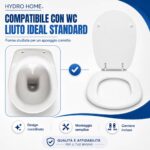 Copriwater Liuto Ideal Standard legno verniciato Bianco I.S. economico - immagine 3