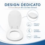Copriwater Liuto Ideal Standard legno verniciato Bianco I.S. economico - immagine 4