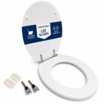 Copriwater Lei Globo legno rivestito in resina poliestere bianco