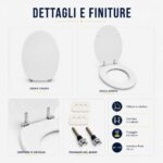 Copriwater Lei Globo legno rivestito in resina poliestere bianco - immagine 3