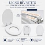 Copriwater Lei Globo legno rivestito in resina poliestere bianco - immagine 5
