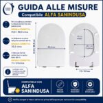 Copriwater Alfa Sanindusa legno rivestito in resina poliestere bianco - immagine 2