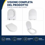 Copriwater Alfa Sanindusa legno rivestito in resina poliestere bianco - immagine 3