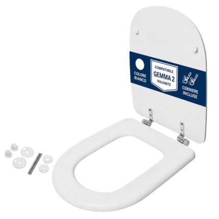 Copriwater Gemma 2 Dolomite legno verniciato Bianco economico