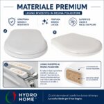 Copriwater Retrò Kerasan legno rivestito in resina poliestere bianco - immagine 6
