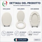 Copriwater Ellisse Ideal Standard legno verniciato Bianco I.S. economico - immagine 3