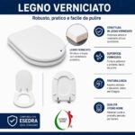 Copriwater Esedra Ideal Standard legno verniciato Bianco economico - immagine 3