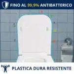 Copriwater Esedra New Ideal Standard SLIM Soft Close e Sgancio Rapido fissaggio dall'alto termoindurente bianco - immagine 3