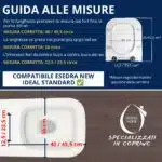 Copriwater Esedra New Ideal Standard SLIM Soft Close e Sgancio Rapido fissaggio dall'alto termoindurente bianco - immagine 5