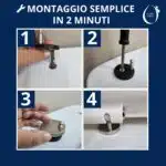 Copriwater Esedra New Ideal Standard SLIM Soft Close e Sgancio Rapido fissaggio dall'alto termoindurente bianco - immagine 6