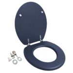 Copriwater Universale Ovale in MDF Blu Opaco