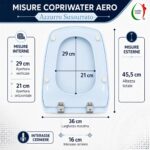 Copriwater Aero Ideal Standard Originale Termoindurente Azzurro Sussurrato - immagine 2