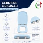 Copriwater Aero Ideal Standard Originale Termoindurente Azzurro Sussurrato - immagine 5
