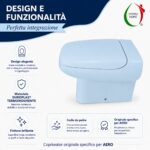 Copriwater Aero Ideal Standard Originale Termoindurente Azzurro Sussurrato - immagine 6